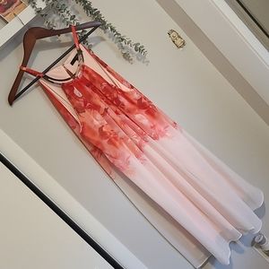 Sangria halter keyhole maxi dress